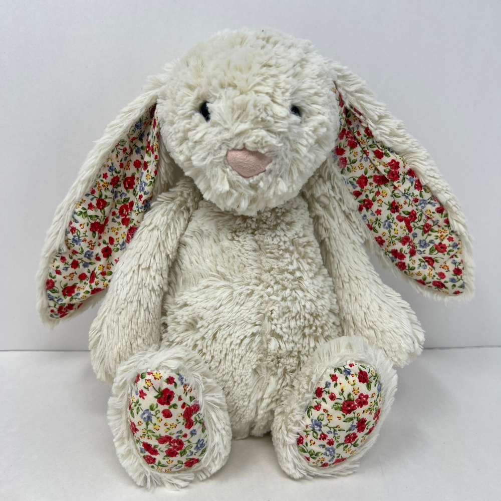 Jellycat Blossom Cream Bunny Cream Floral Ears Footpads JCINC1866 Plush Toy - Picture 13 of 16
